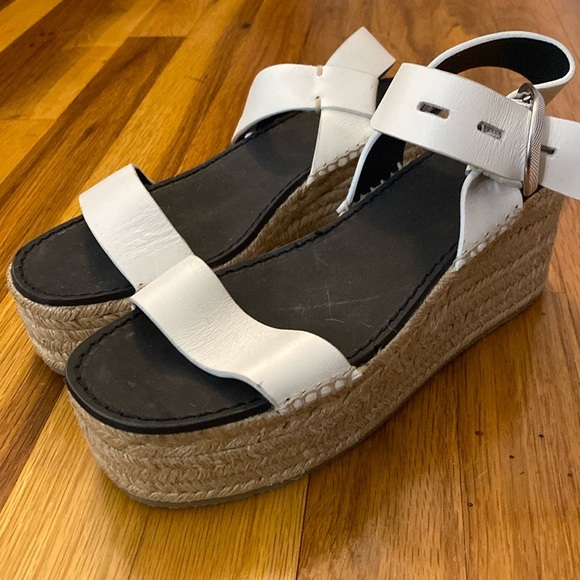 Rag & Bone Women’s White Platform Sandals Size 37/7 - Picture 3 of 9